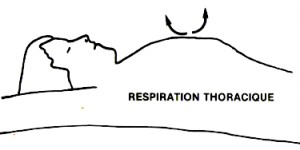 Illustration de la espiration thoracique