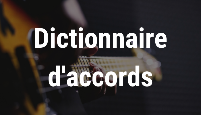 Illustration dictionnaire d'accords pour guitare
