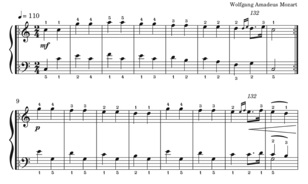 Méthode piano enfant ludique, exercices de solfège, partition