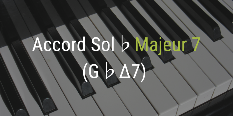 Sol Mineur (Gm) - Accords piano pour débutant