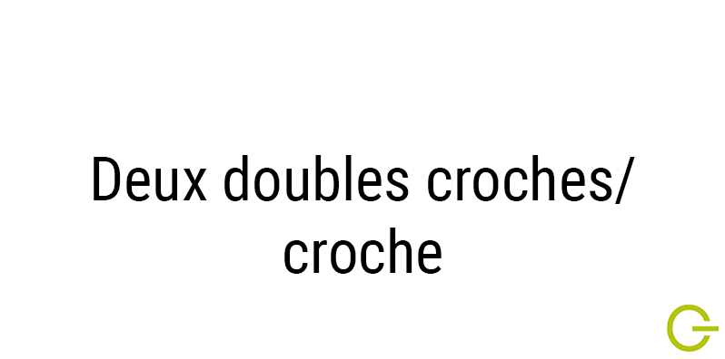 Illustration figure rythmique "deux doubles croches/croche"