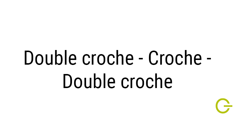 Illustration texte "double croche - croche - double croche" rythme musical