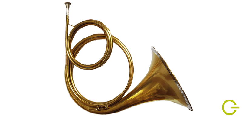 Illustration du cor à main instrument de musique