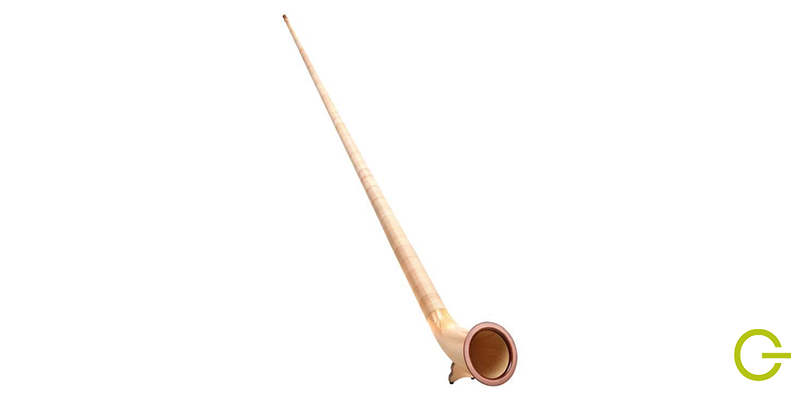 Illustration du cor des alpes instrument de musique