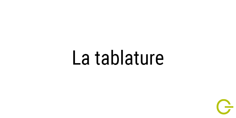 Illustration texte "tablature"