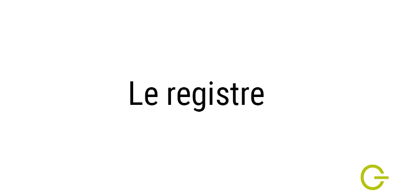 Illustration texte "registre"