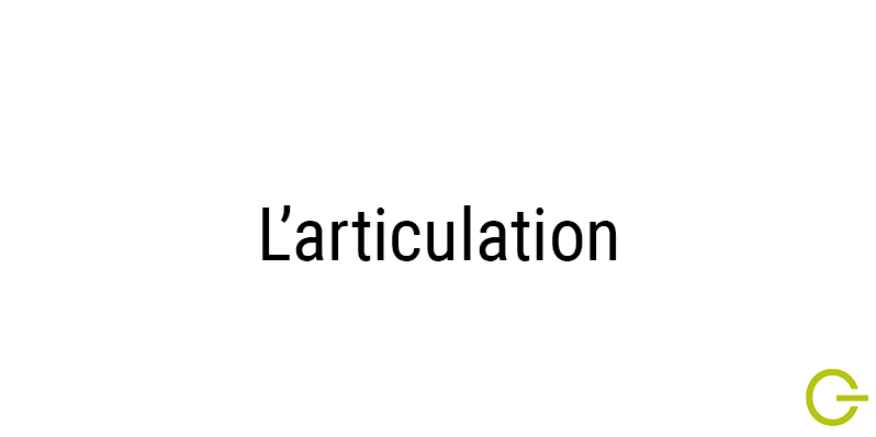 Illustration texte "L'articulation"