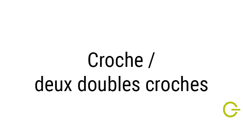 Illustration figure rythmique "croche/deux doubles croches/"