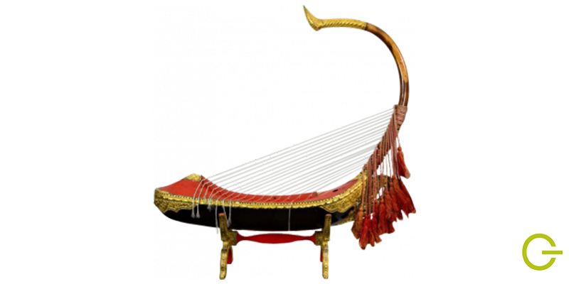Illustration de la saung instrument de musique