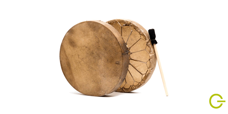Illustration du tambour chamanique instrument de musique