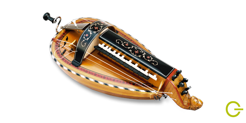 illustration de la vielle à roue instrument de musique