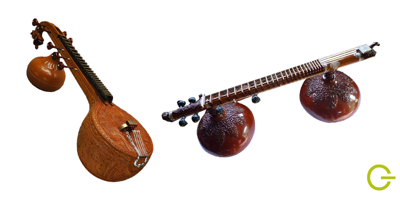 Illustration de la vînâ instrument de musique