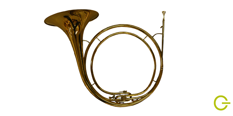 Illustration du cor de chasse instrument de musique