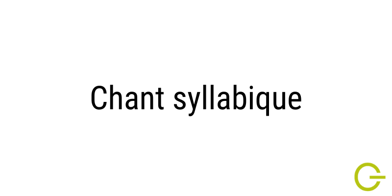 Illustration chant syllabique
