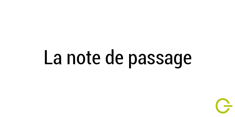 Illustration texte "la note de passage"