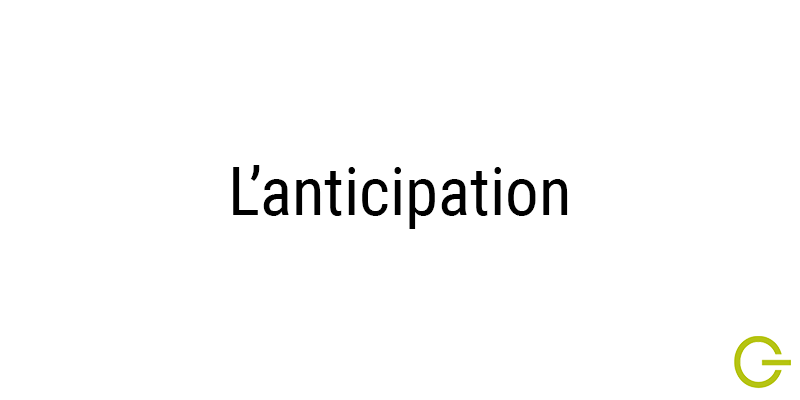 Illustration texte "anticipation"