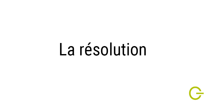 Illustration texte "résolution"
