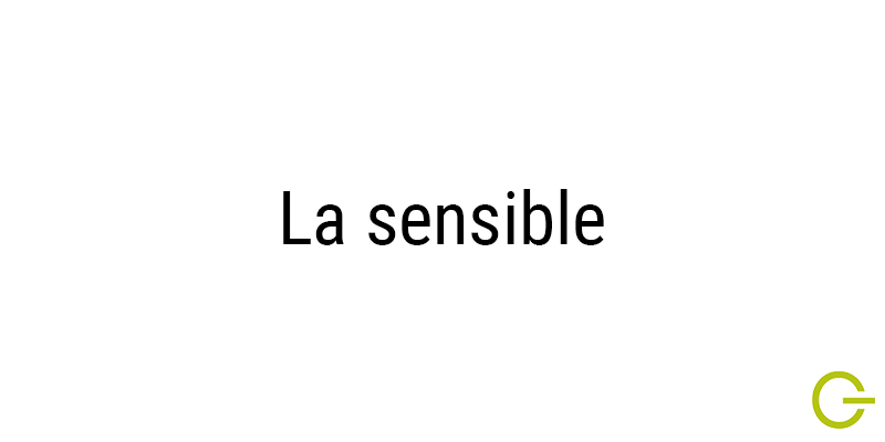 Illustration texte "la sensible"