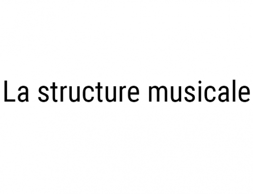 La structure musicale