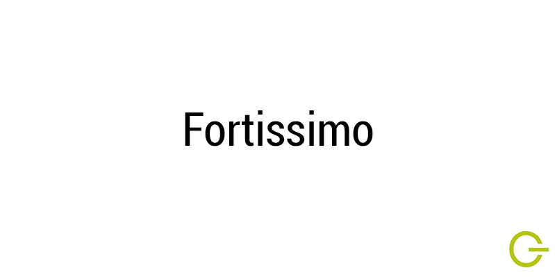 Illustration texte "fortissimo" nuance