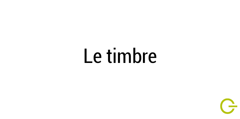 Illustration texte "le timbre" musique