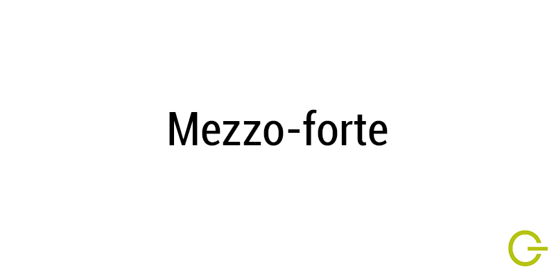 Illustration texte "mezzo-forte" nuance
