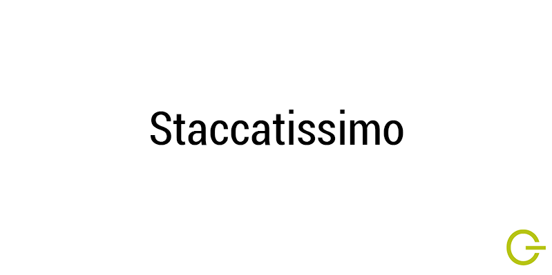 Illustration texte "staccatissimo" nuance