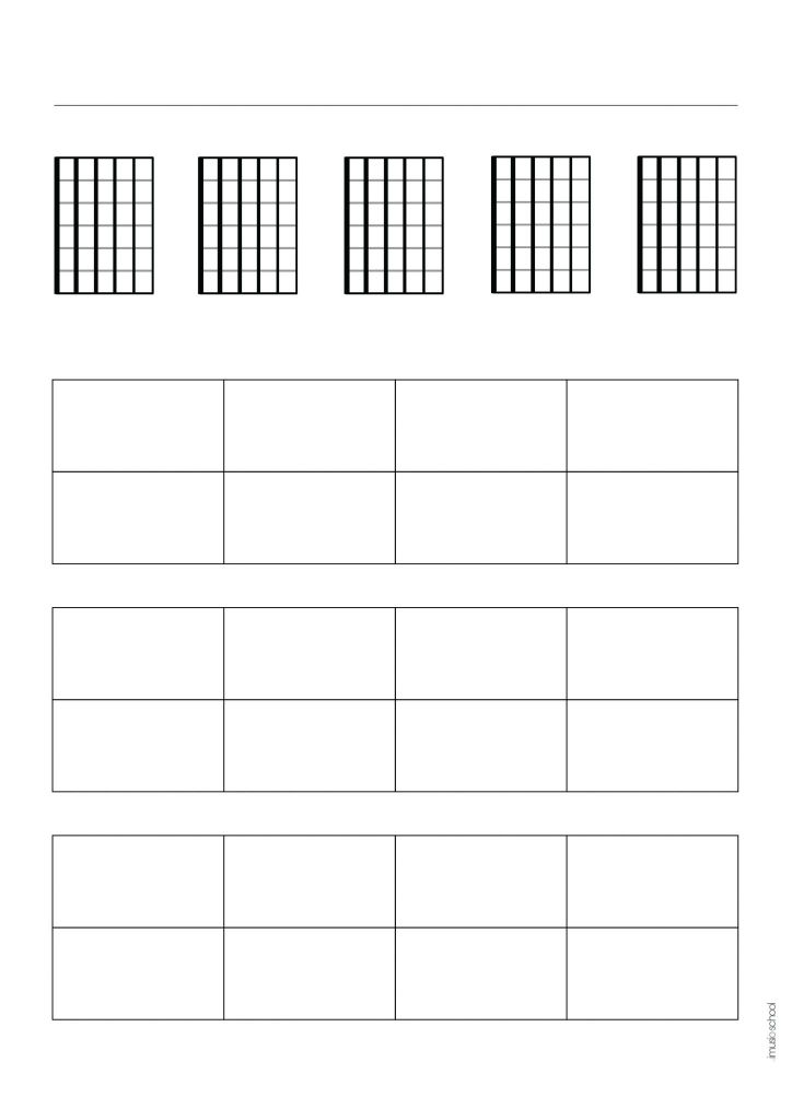 Blank Tablature Chart
