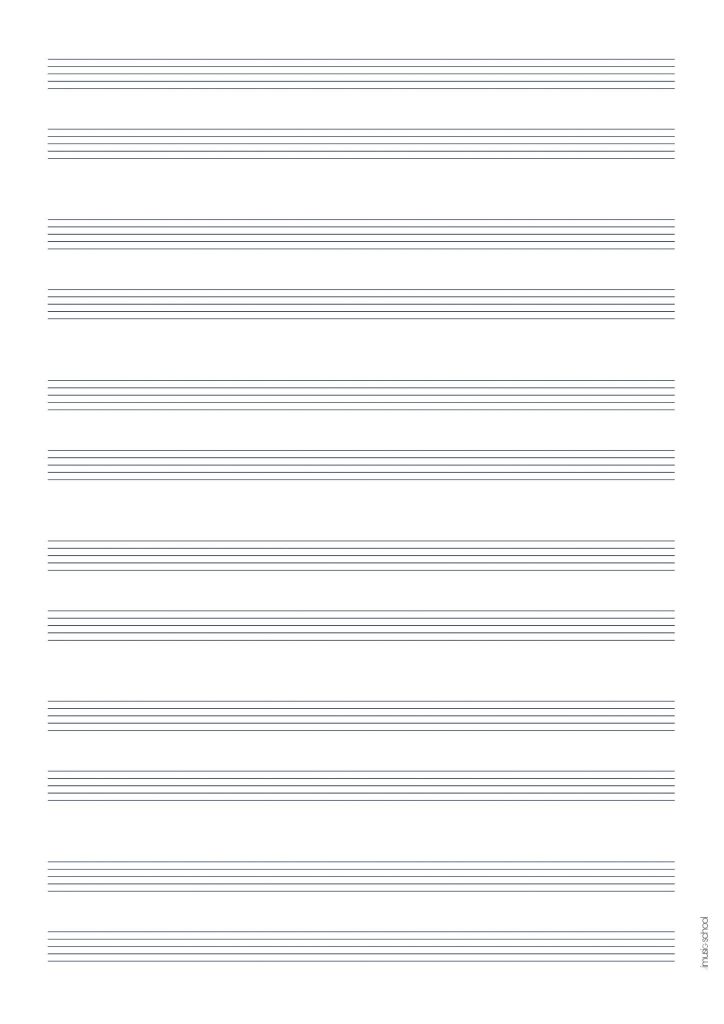 la grille papier modèle pour la musique notation a4 Taille