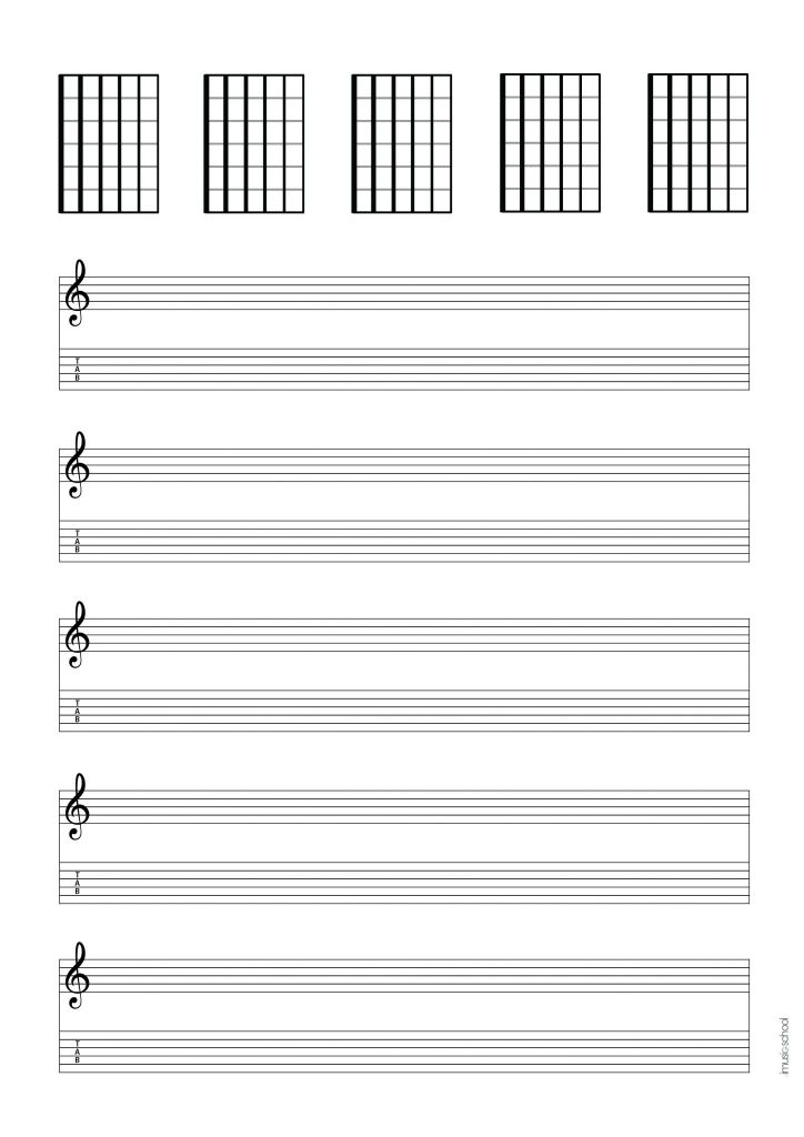 Printable Guitar Tab Chart