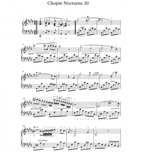nocturne n°20 chopin partition piano