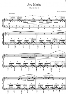 Ave Maria Schubert Partition Piano