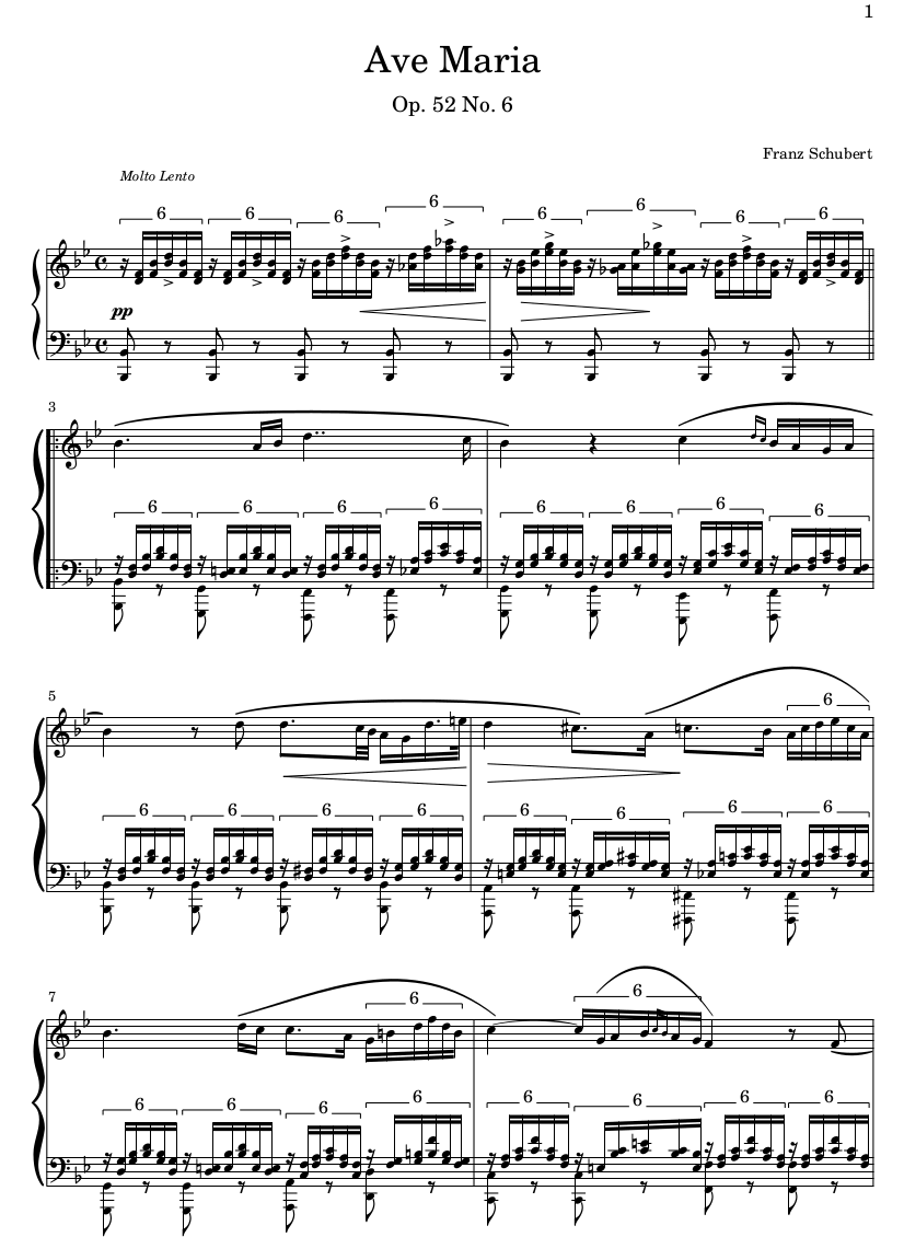 Ave Maria Schubert Partition Piano