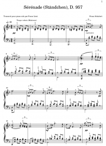 Serenade Schubert Partition Piano