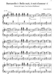 Barcarolle Offenbach Partition Piano