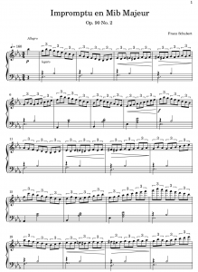 Impromptu Schubert Op 90 No 2 Partition Piano