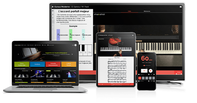 Cours de piano sur tous supports