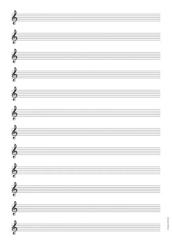 Partitura con clave de sol
