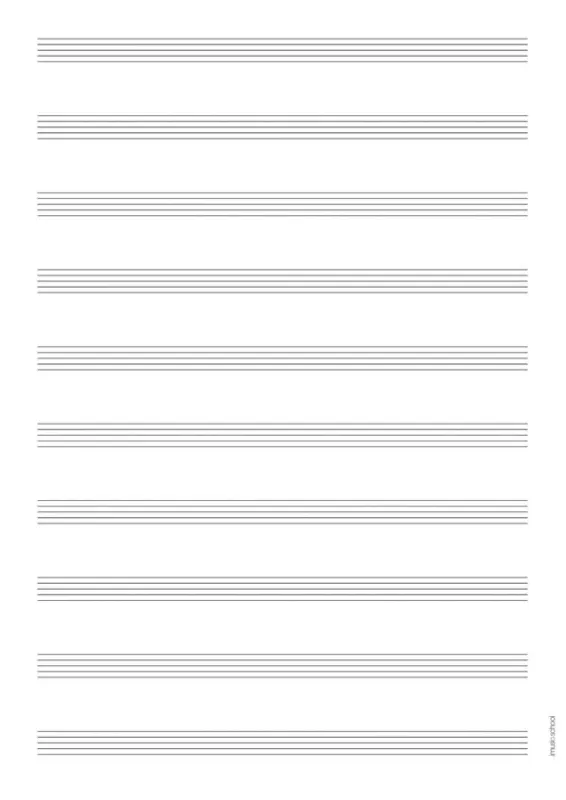 Partitura en blanco espaciada