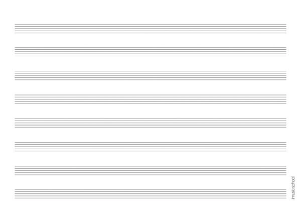 Partitura en blanco horizontal